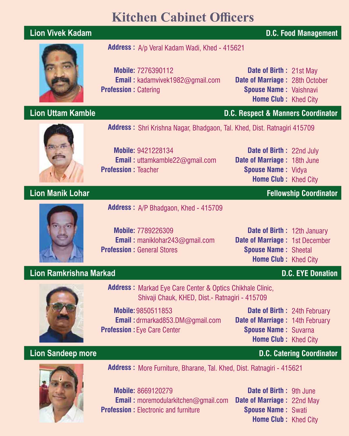 Kitchen Cabinet Officers