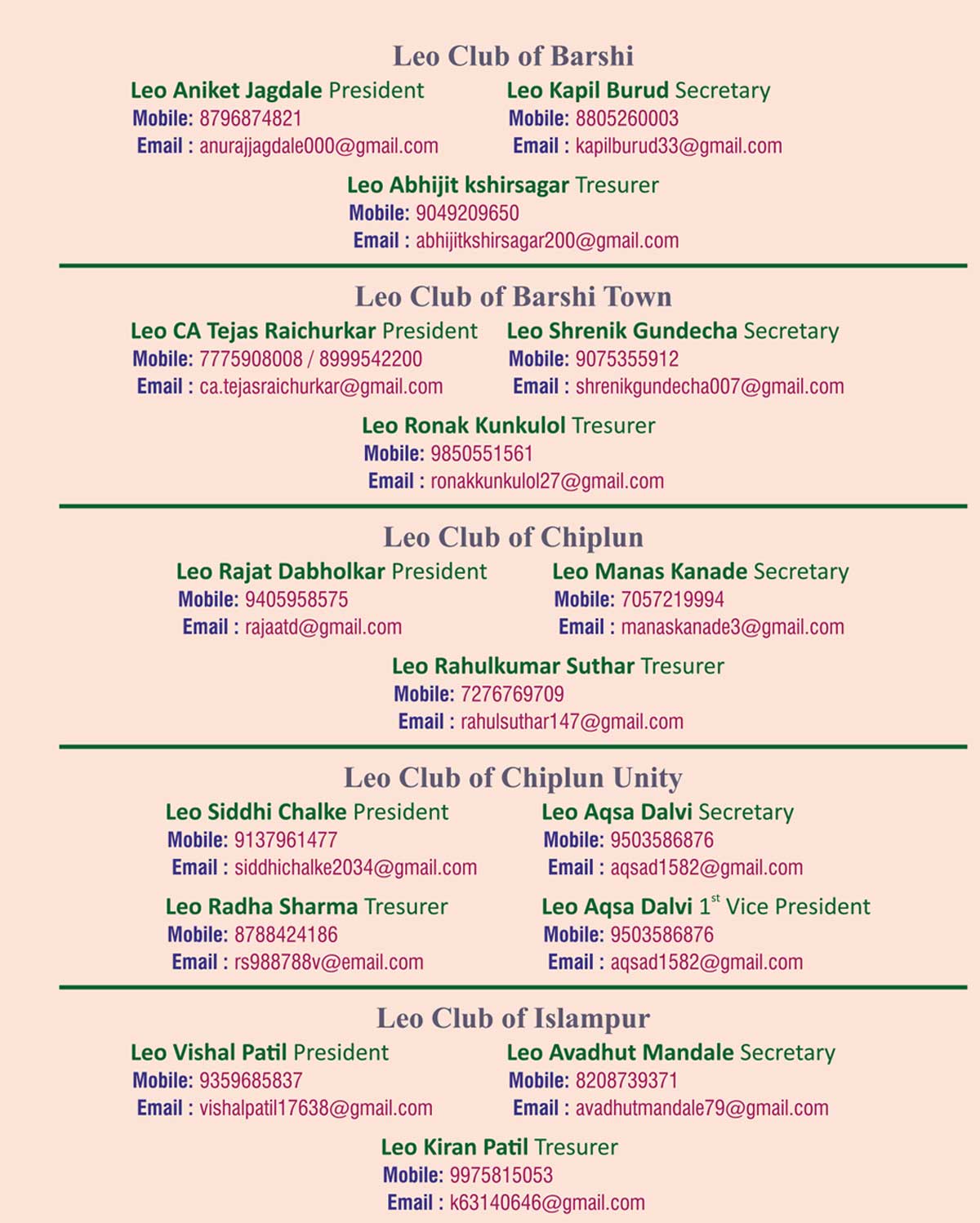 Leo Club Information