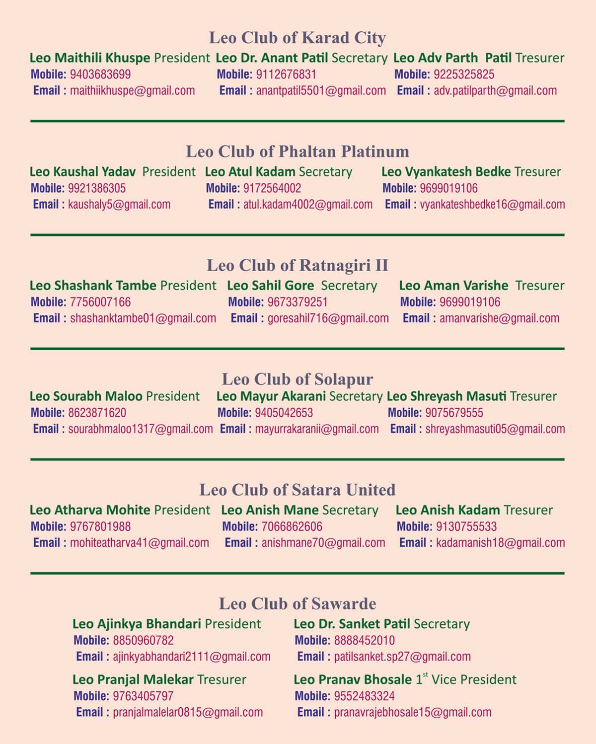 Leo Club Information