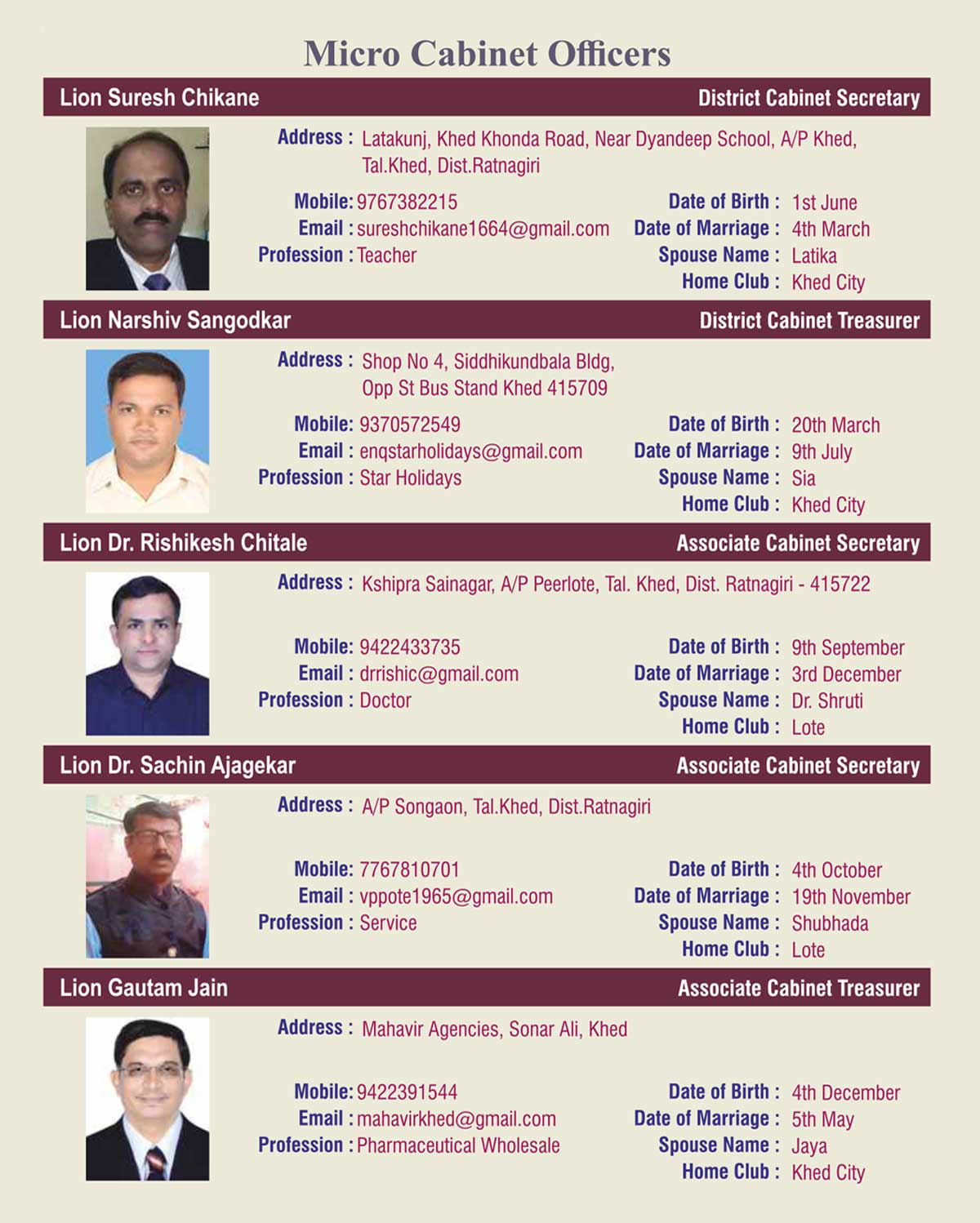 Micro Cabinet Officers 