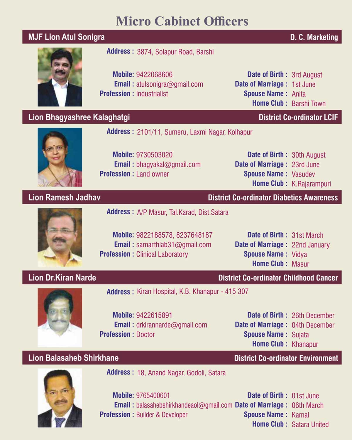 Micro Cabinet Officers 