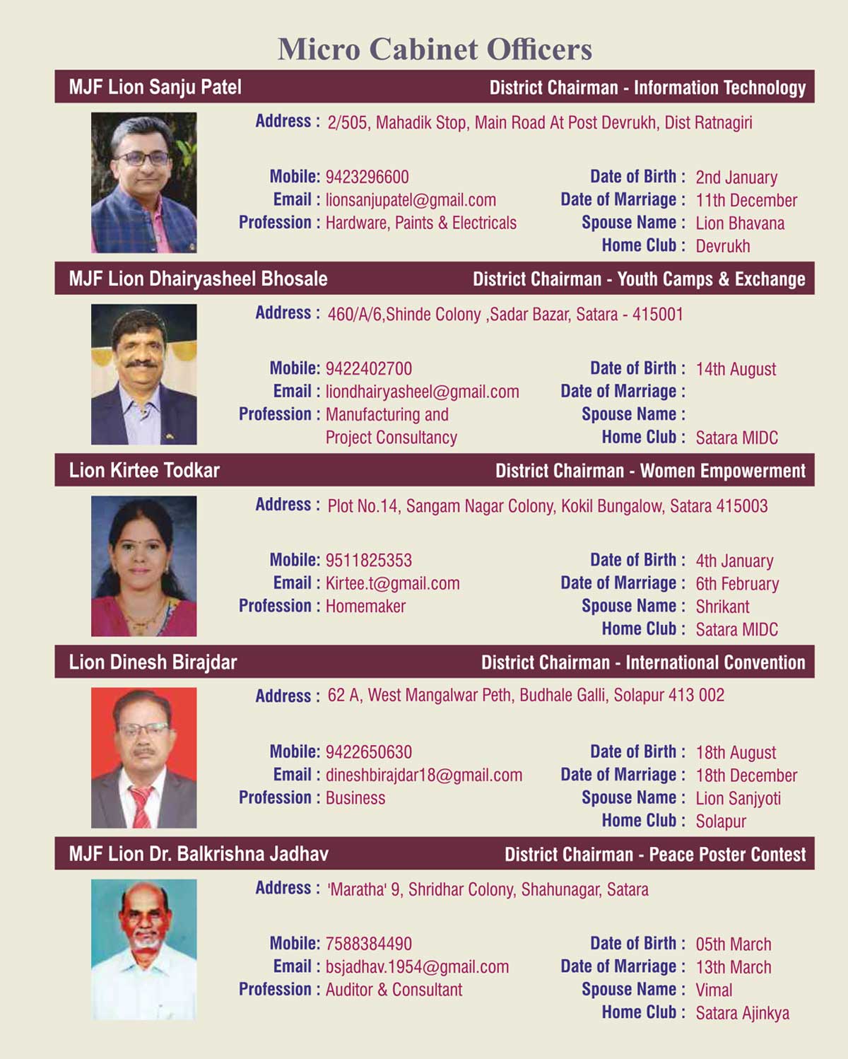 Micro Cabinet Officers 